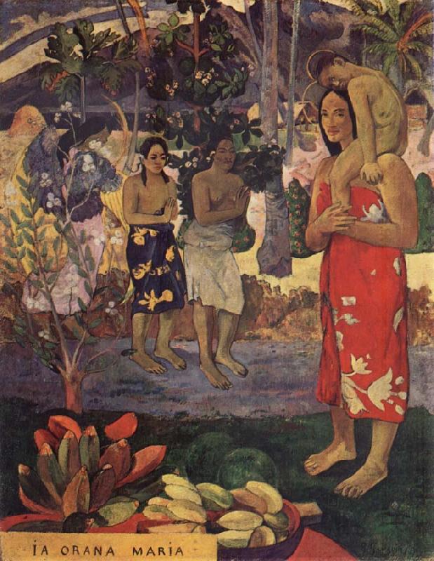 Paul Gauguin Ia Orana Maria oil painting image
